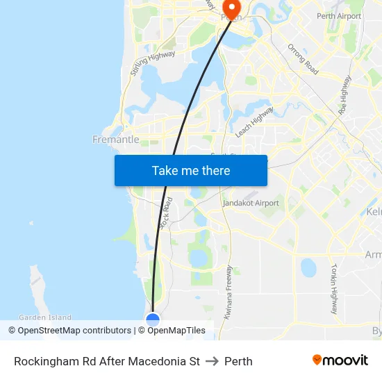 Rockingham Rd After Macedonia St to Perth map