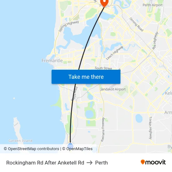 Rockingham Rd After Anketell Rd to Perth map