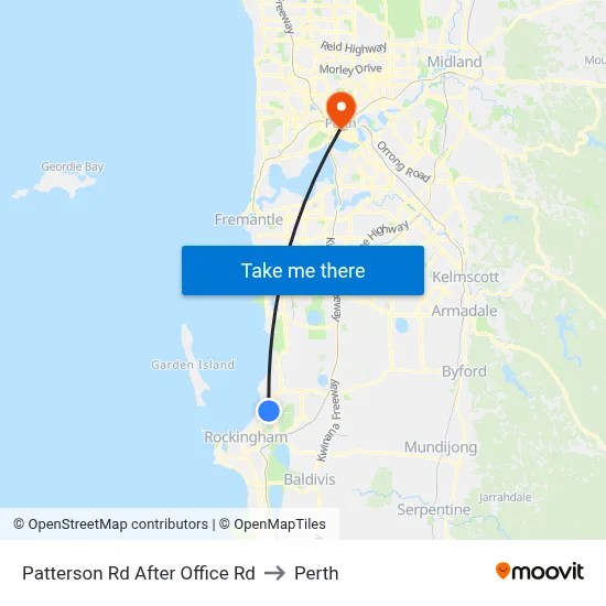 Patterson Rd After Office Rd to Perth map