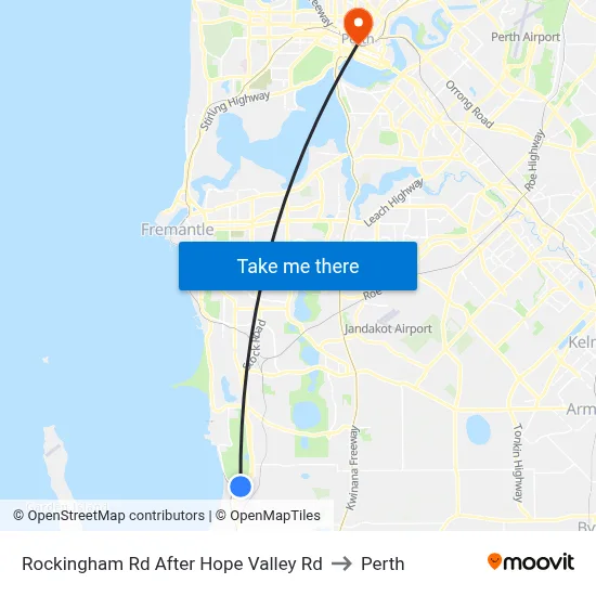 Rockingham Rd After Hope Valley Rd to Perth map