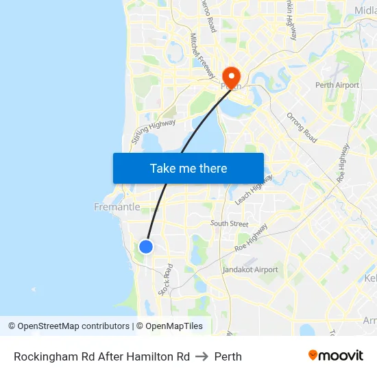 Rockingham Rd After Hamilton Rd to Perth map
