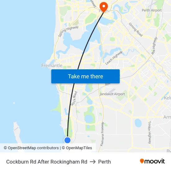 Cockburn Rd After Rockingham Rd to Perth map