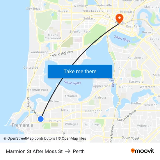Marmion St After Moss St to Perth map