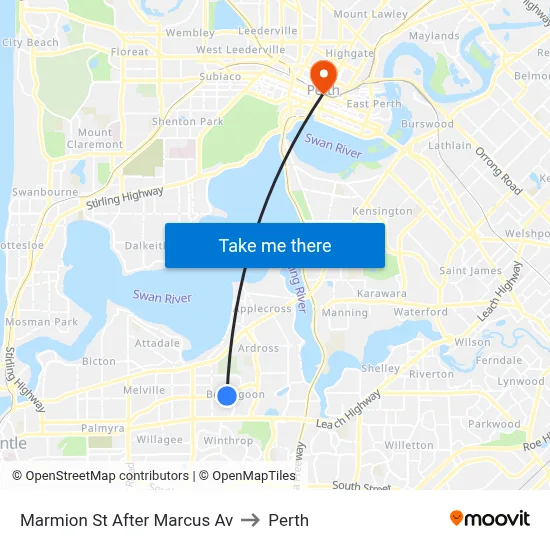 Marmion St After Marcus Av to Perth map