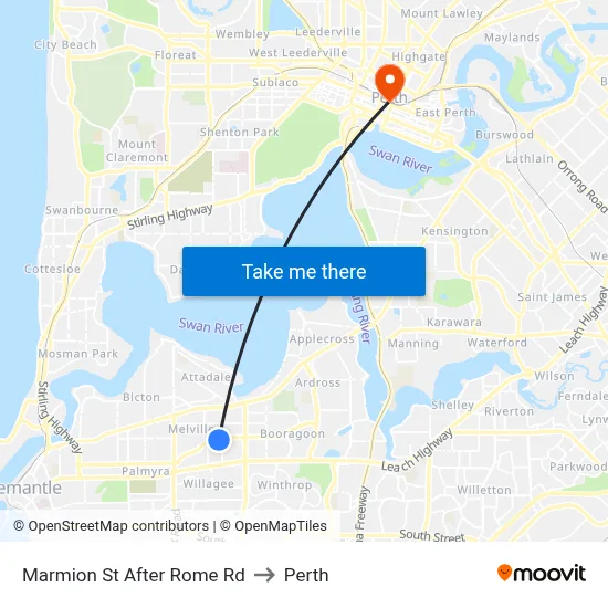 Marmion St After Rome Rd to Perth map