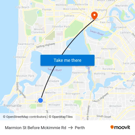 Marmion St Before Mckimmie Rd to Perth map
