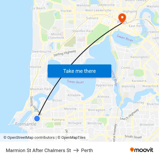 Marmion St After Chalmers St to Perth map