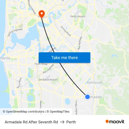 Armadale Rd After Seventh Rd to Perth map