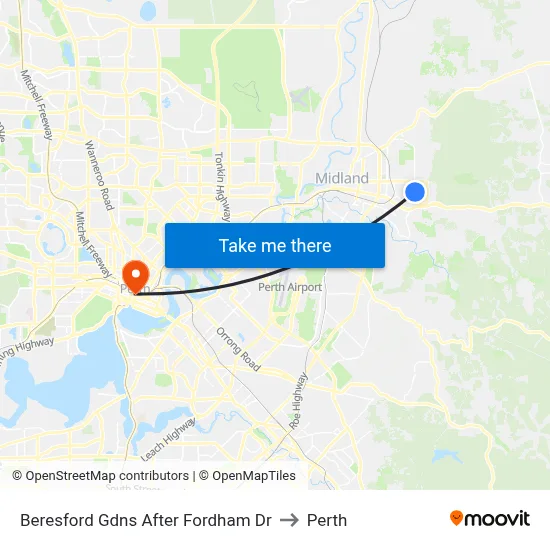 Beresford Gdns After Fordham Dr to Perth map