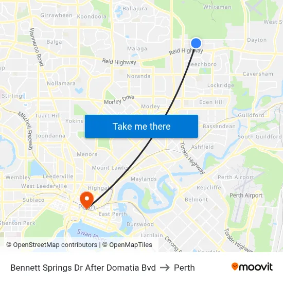 Bennett Springs Dr After Domatia Bvd to Perth map