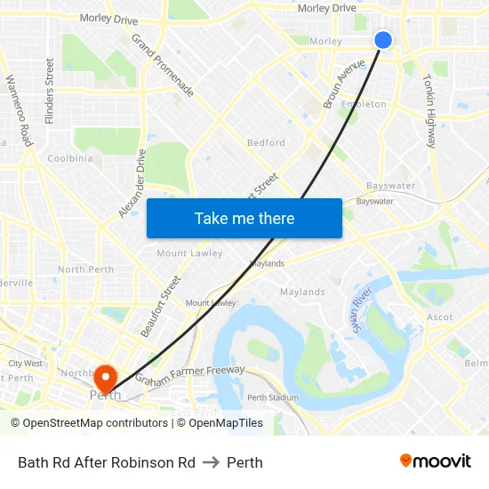 Bath Rd After Robinson Rd to Perth map