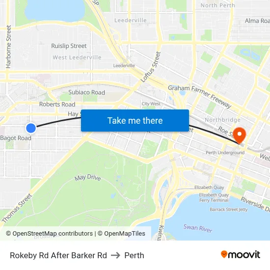 Rokeby Rd After Barker Rd to Perth map