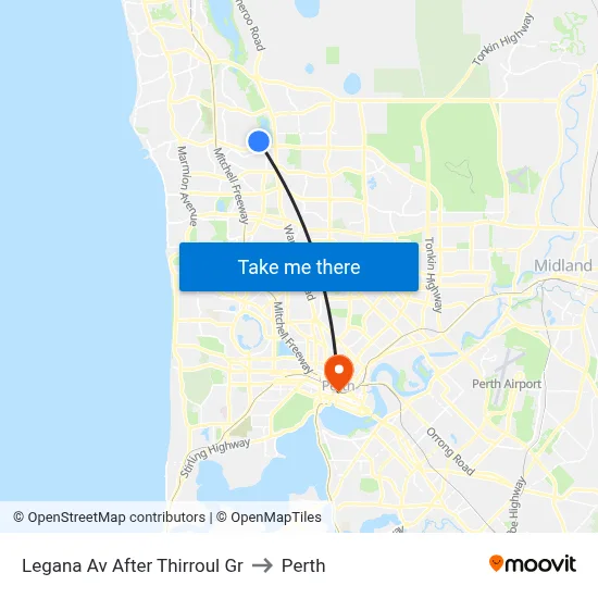 Legana Av After Thirroul Gr to Perth map