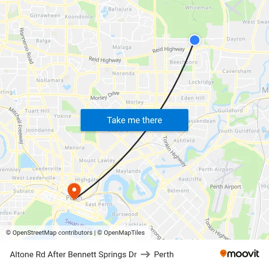 Altone Rd After Bennett Springs Dr to Perth map