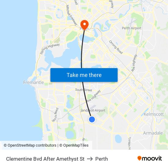 Clementine Bvd After Amethyst St to Perth map