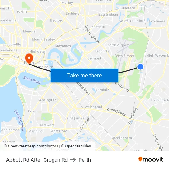 Abbott Rd After Grogan Rd to Perth map