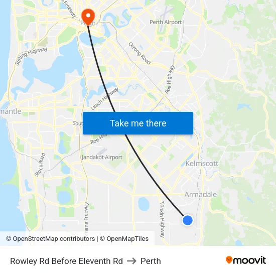 Rowley Rd Before Eleventh Rd to Perth map