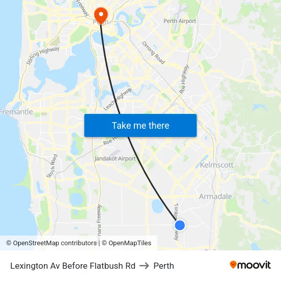 Lexington Av Before Flatbush Rd to Perth map