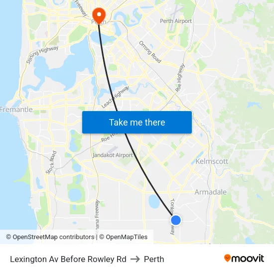 Lexington Av Before Rowley Rd to Perth map