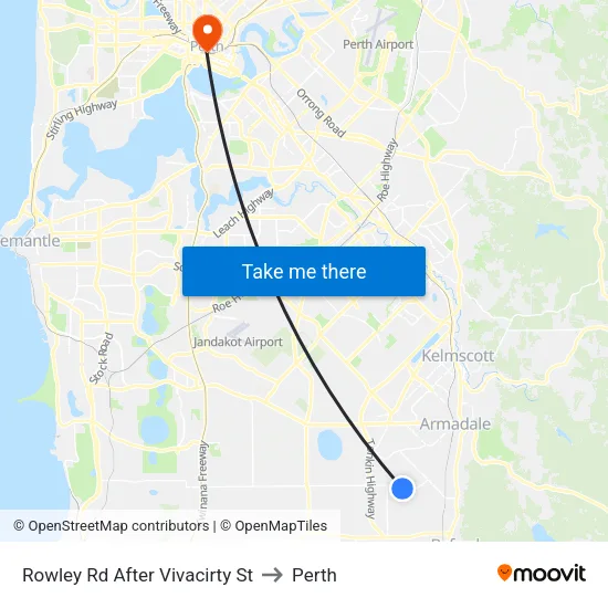 Rowley Rd After Vivacirty St to Perth map