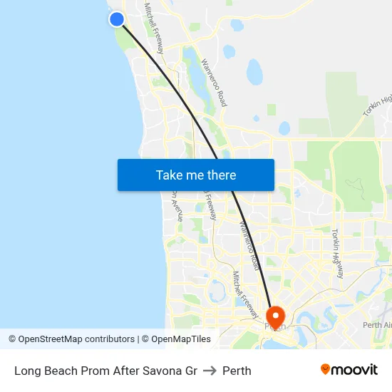Long Beach Prom After Savona Gr to Perth map
