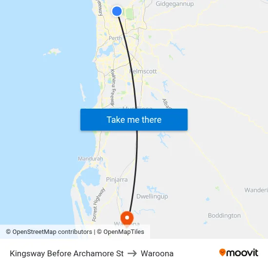 Kingsway   Before Archamore St to Waroona map