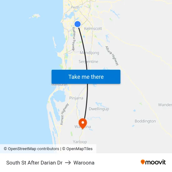 South St After Darian Dr to Waroona map