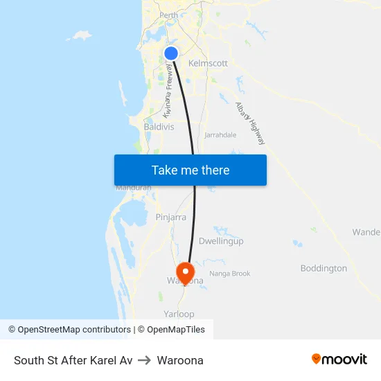 South St After Karel Av to Waroona map