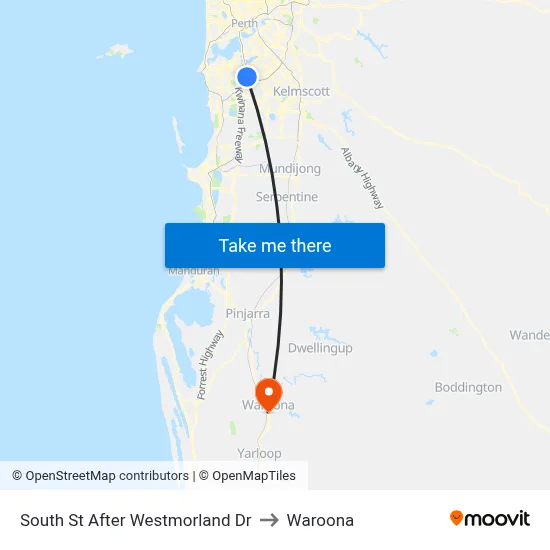 South St After Westmorland Dr to Waroona map
