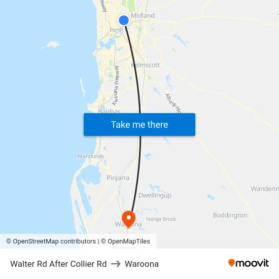 Walter Rd After Collier Rd to Waroona map