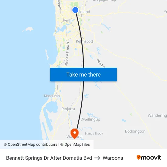 Bennett Springs Dr After Domatia Bvd to Waroona map