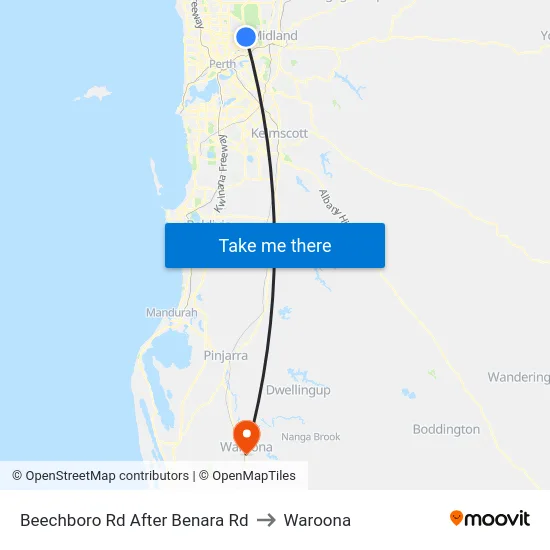Beechboro Rd After Benara Rd to Waroona map