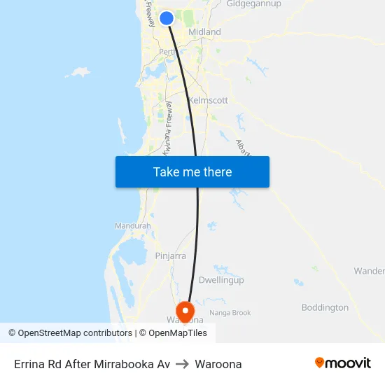 Errina Rd After Mirrabooka Av to Waroona map