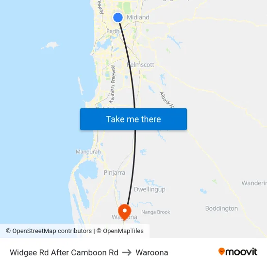 Widgee Rd After Camboon Rd to Waroona map