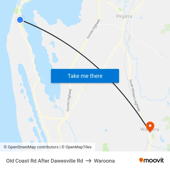 Old Coast Rd After Dawesville Rd to Waroona map
