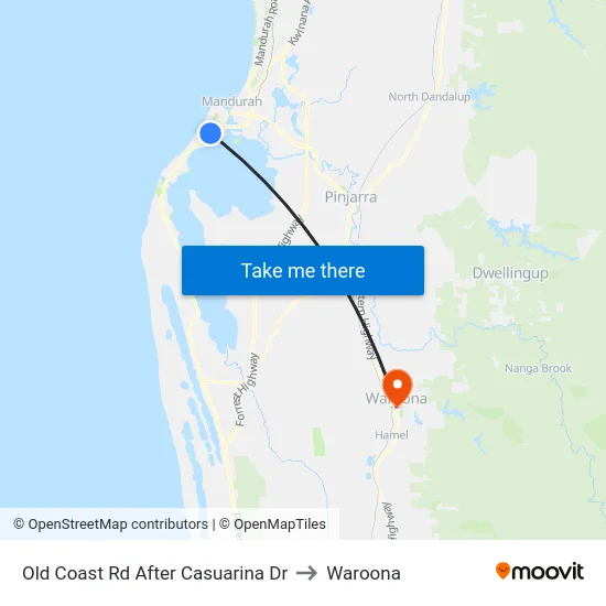 Old Coast Rd After Casuarina Dr to Waroona map