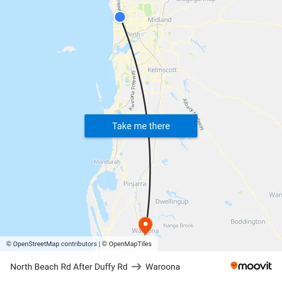 North Beach Rd After Duffy Rd to Waroona map