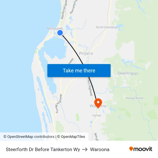 Steerforth Dr Before Tankerton Wy to Waroona map