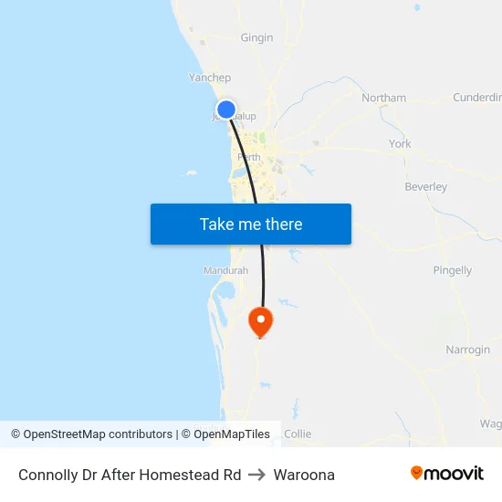 Connolly Dr After Homestead Rd to Waroona map