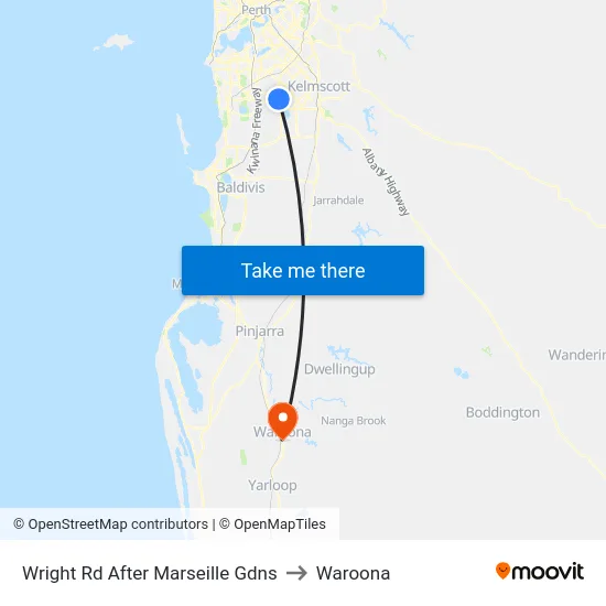 Wright Rd After Marseille Gdns to Waroona map