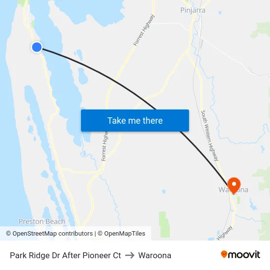 Park Ridge Dr After Pioneer Ct to Waroona map