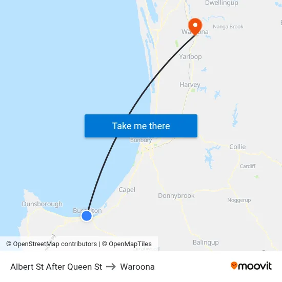 Albert St After Queen St to Waroona map