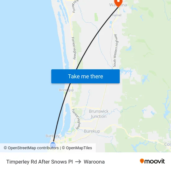 Timperley Rd After Snows Pl to Waroona map