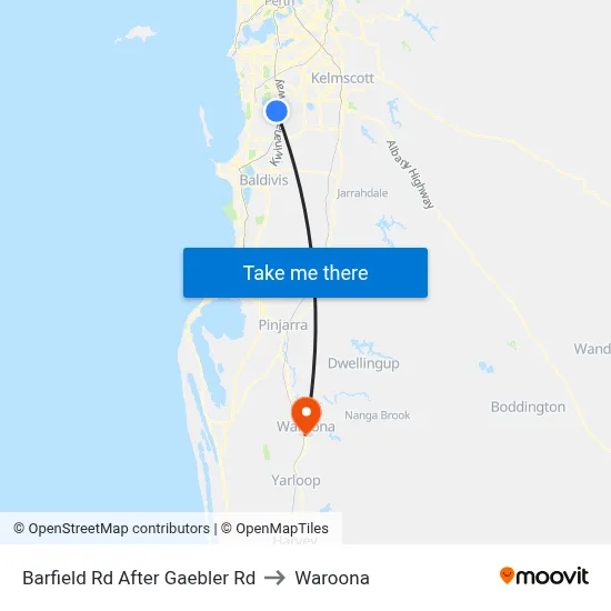 Barfield Rd After Gaebler Rd to Waroona map