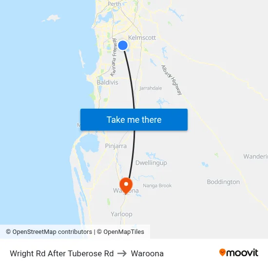 Wright Rd After Tuberose Rd to Waroona map