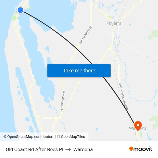 Old Coast Rd After Rees Pl to Waroona map