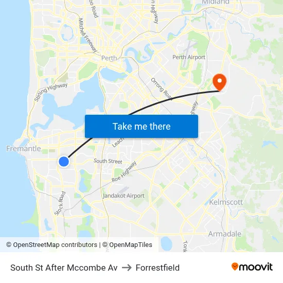 South St After Mccombe Av to Forrestfield map