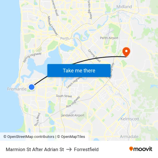 Marmion St After Adrian St to Forrestfield map