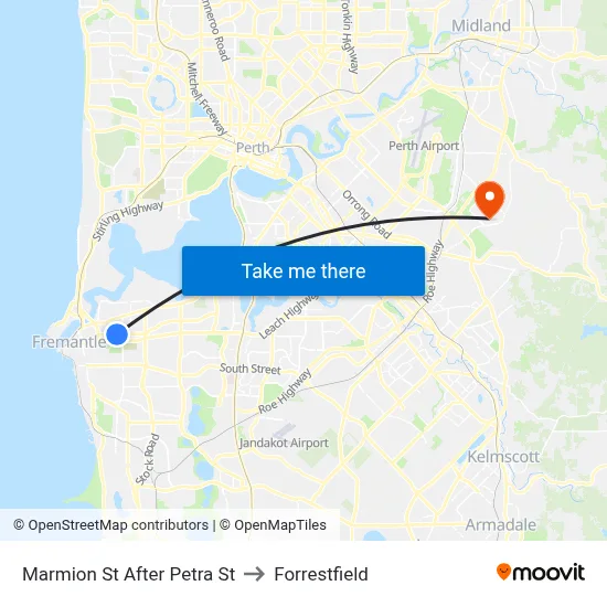 Marmion St After Petra St to Forrestfield map