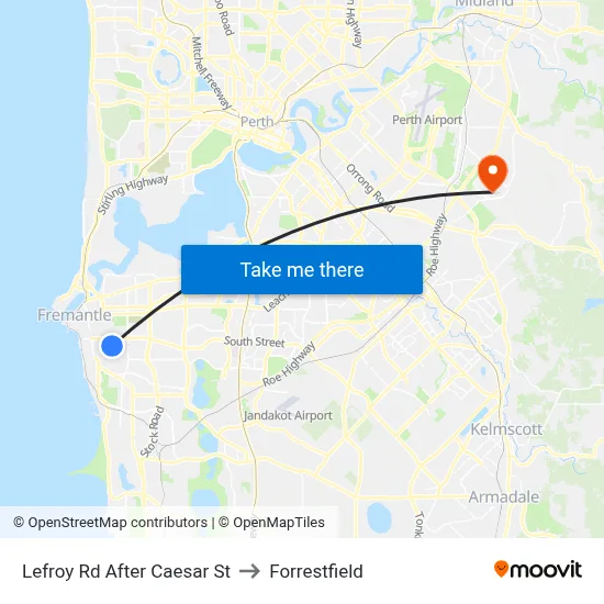 Lefroy Rd After Caesar St to Forrestfield map